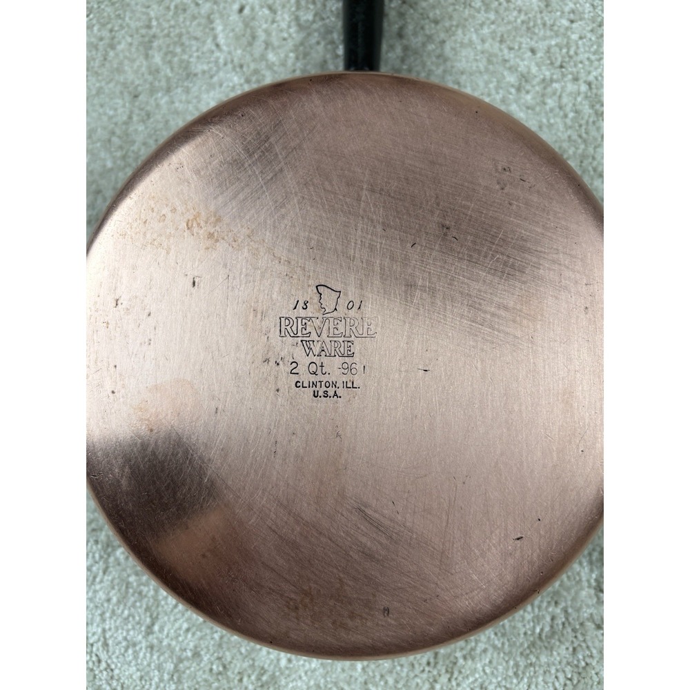 Revere Ware 1801 Stainless Steel Copper Bottom 2 Quart Saucepan No Lid
